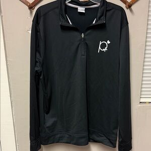Port and Company Black Performance Quarter-Zip Pullover